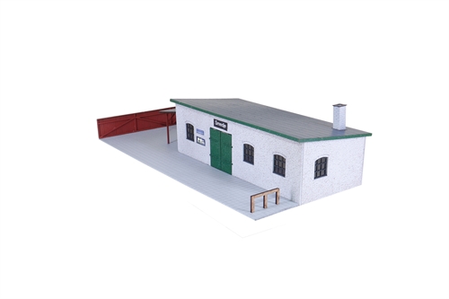 Hobbytrade 87351 Dorfschmiede aus weißem Gips, H0